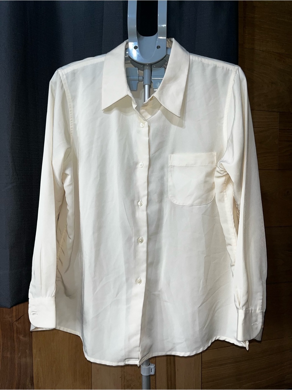 Basic Editions Cream Button-Up Blouse
